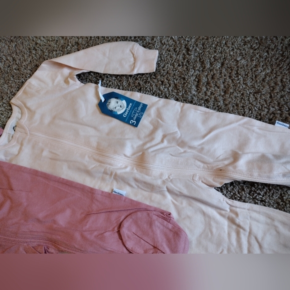 Gerber One Piece Pajamas Set Pink, Light Blue, Light Pink NWT - Picture 12 of 12